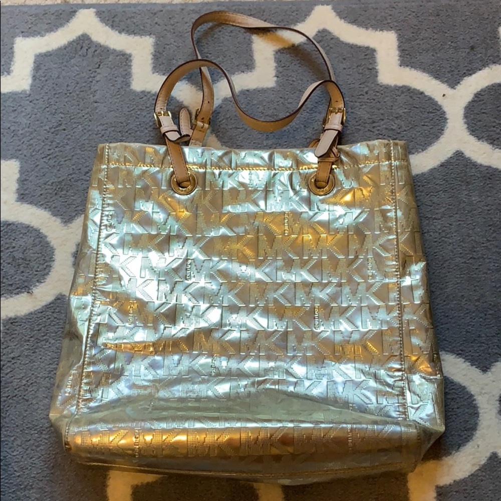 Michael Kors metallic work bag